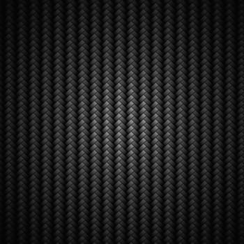 A realistic dark carbon fiber weave background or texture
