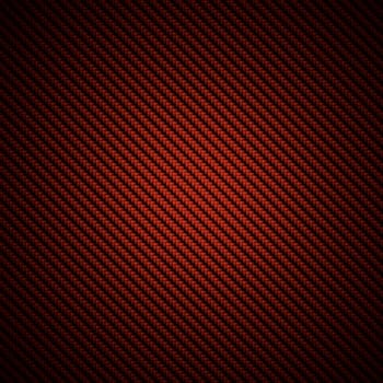A realistic red carbon fiber weave background or texture
