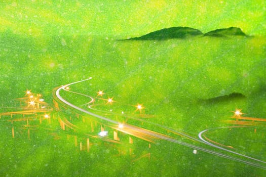 Texture of a green leaf as background