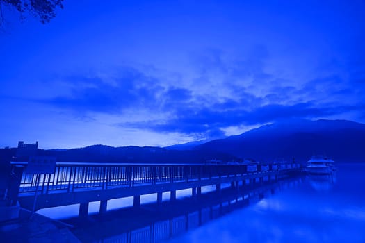 A view of the famous Sun Moon Lake in Taiwan