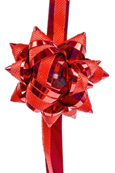 Macro flower ornament red, isolated on white background