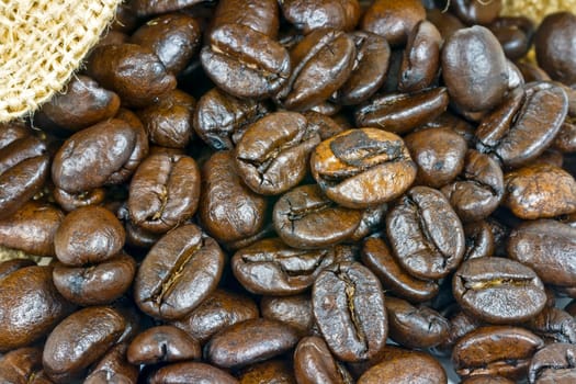 brown coffee, background texture, close-up