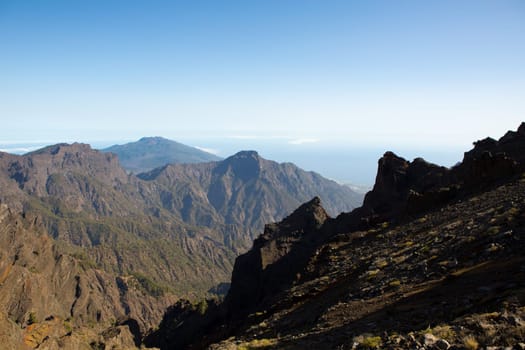 Caldera de Taburiente sea of clouds in La Palma Canary Islands