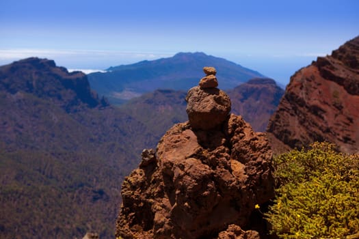 Caldera de Taburiente in Roque Muchachos at La Palma Canary Island