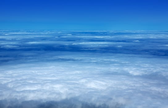 Blue sky sea of clouds in La Palma Canary Island