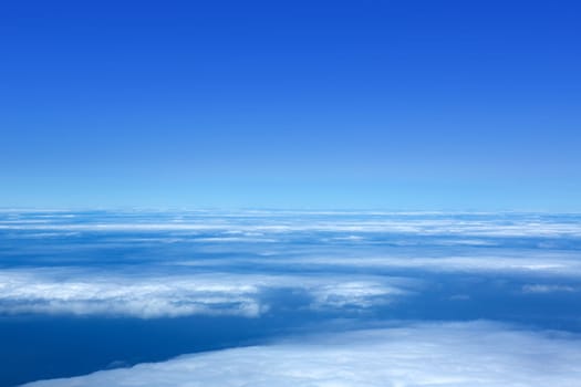 Blue sky sea of clouds in La Palma Canary Island