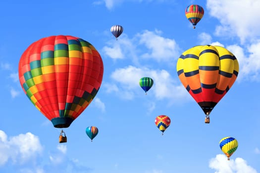 colorful hot air balloons