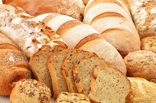 Composition with bread and rolls