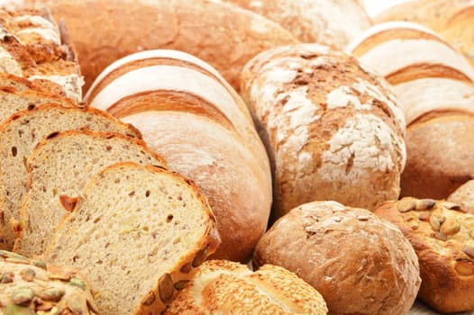 Composition with bread and rolls