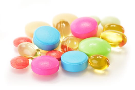 Composition with variety of drug pills and dietary supplements