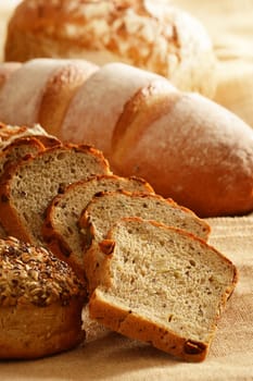 Composition with bread and rolls