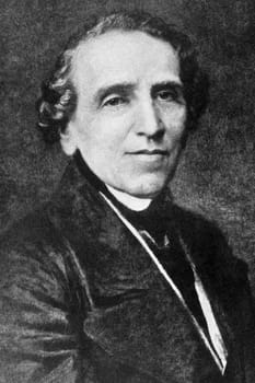 Giacomo Meyerbeer (1791-1864) on engraving from 1908. German opera composer. Engraved by unknown artist and published in "The world's best music, famous songs. Volume 7"", by The University Society, New York,1908."