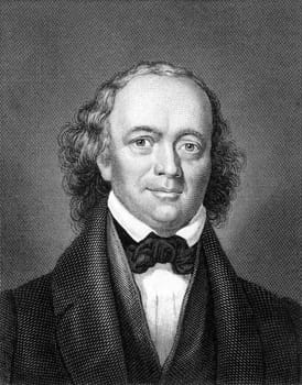 Richard Henry Wilde (1789-1847) on engraving from 1859. United States Representative and lawyer from Georgia. Engraved by unknown artist and published in Meyers Konversations-Lexikon, Germany,1859.