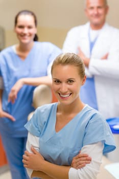 Portrait of professional dental staff at the stomatology clinic
