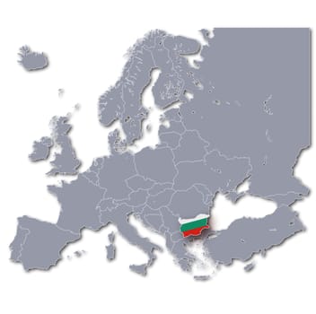 Map of Europe Bulgaria