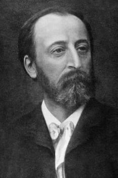 Camille Saint-Saens (1835-1921) on engraving from 1908. French late-Romantic composer, organist, conductor and pianist. Engraved by unknown artist and published in "The world's best music, famous songs. Volume 8"", by The University Society, New York,1908."