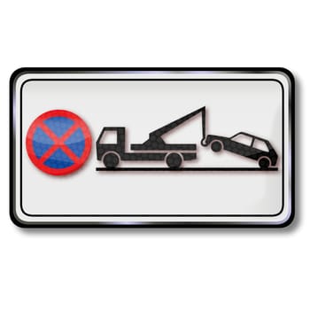 Sign absolute no parking and towing