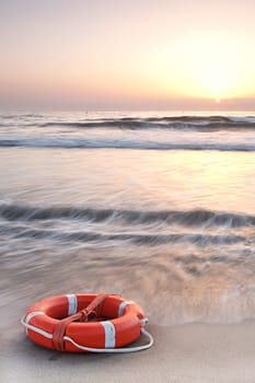 Lifebuoy on the beach