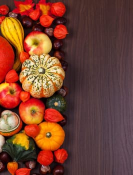 Thanksgiving border with copy space