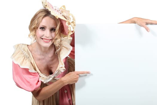 Woman with romantic dress