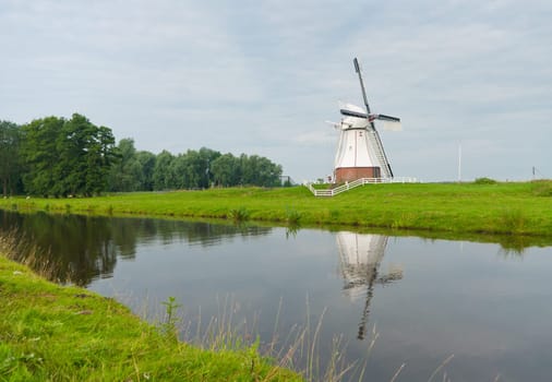 white windmill in Groningen, Netherlands