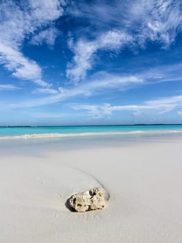 time for holidays at a lonely paradise beach