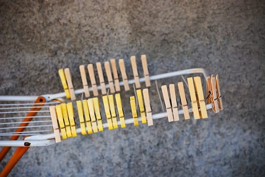 Clamp on the drying rack