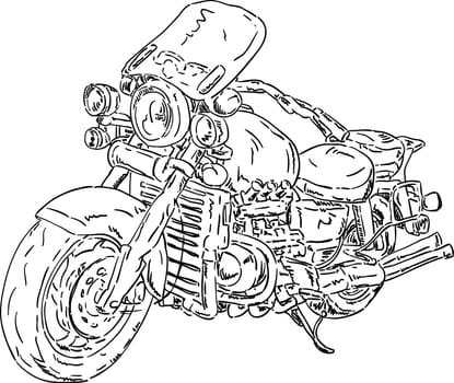 vector - big motobike isolated on byckground