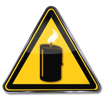 Sign candle and candlelight
