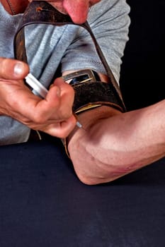 plot gives the addict drug on the black background