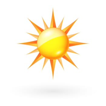 Abstract Sun icon. Illustration on white background for Web-design