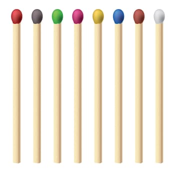 Matches set. Illustration for design on white background