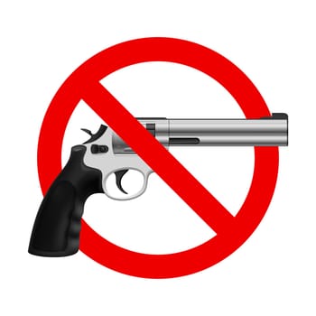 Symbol No Gun. Illustration on white background