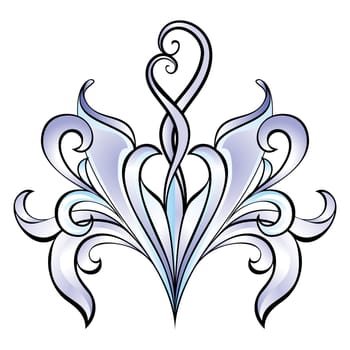 Light violet Floral element for design. Illustration on white