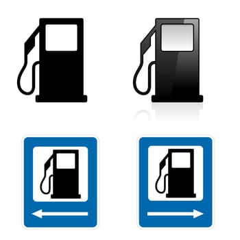 Gas Station sign. Illustration on white background