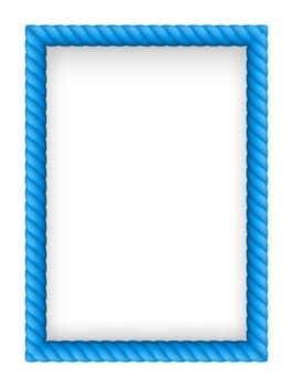 Blue Rope Border. Illustration on white background