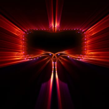 mystically glowing frame with a demonic face and stars for Halloween decorations