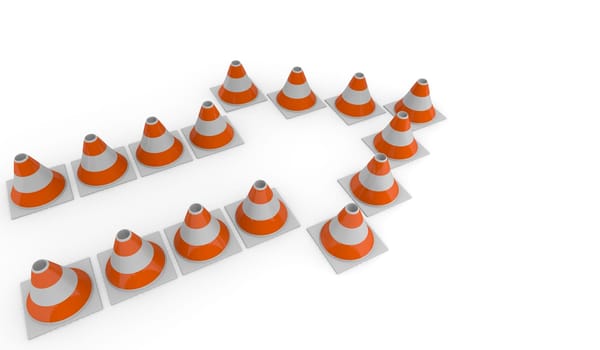 Arrow of pylons,3d concept under construction