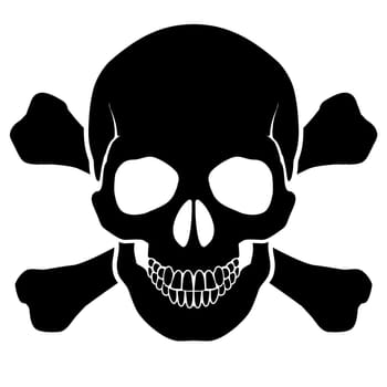 Skull and bones - a mark of the danger  warning