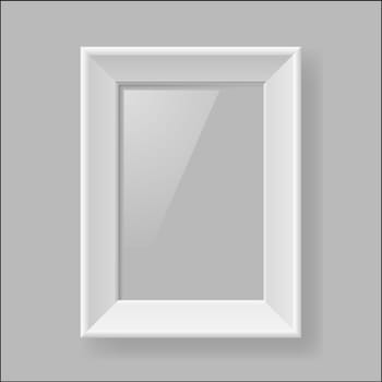 Multifunction Empty White Frame on Gray Background
