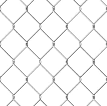 Wire Fence Seamless. Illustration on white background for design