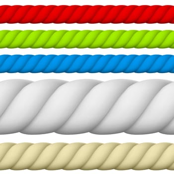 Illustration of Different size and color Rope.