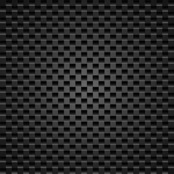 Realistic dark carbon fiber weave background or texture