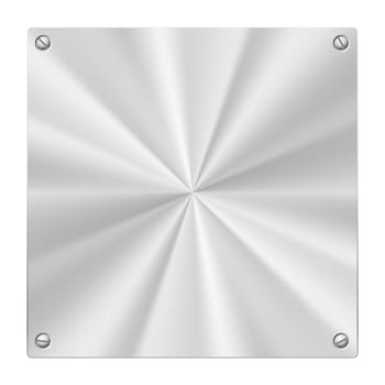 Stock illustration of a Metal Plate isolated on white