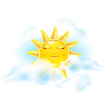 Cartoon sun. Set of ninth. See other works in my portfolio