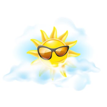 Cartoon sun. Set of five. See other works in my portfolio