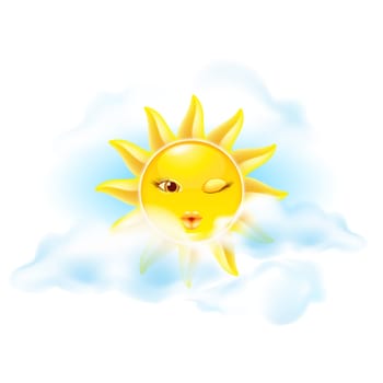 Cartoon sun. Set the first. See other works in my portfolio