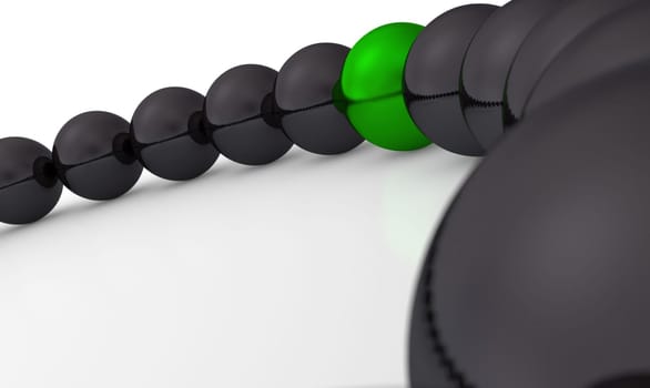 green and black - 3D ball focus 4