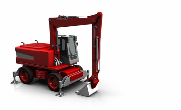 The Red Shovel Excavator 07