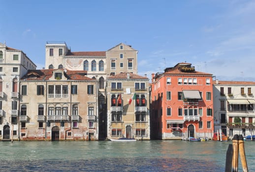 View of the city of Venice (Venezia) from the Grand Canal
